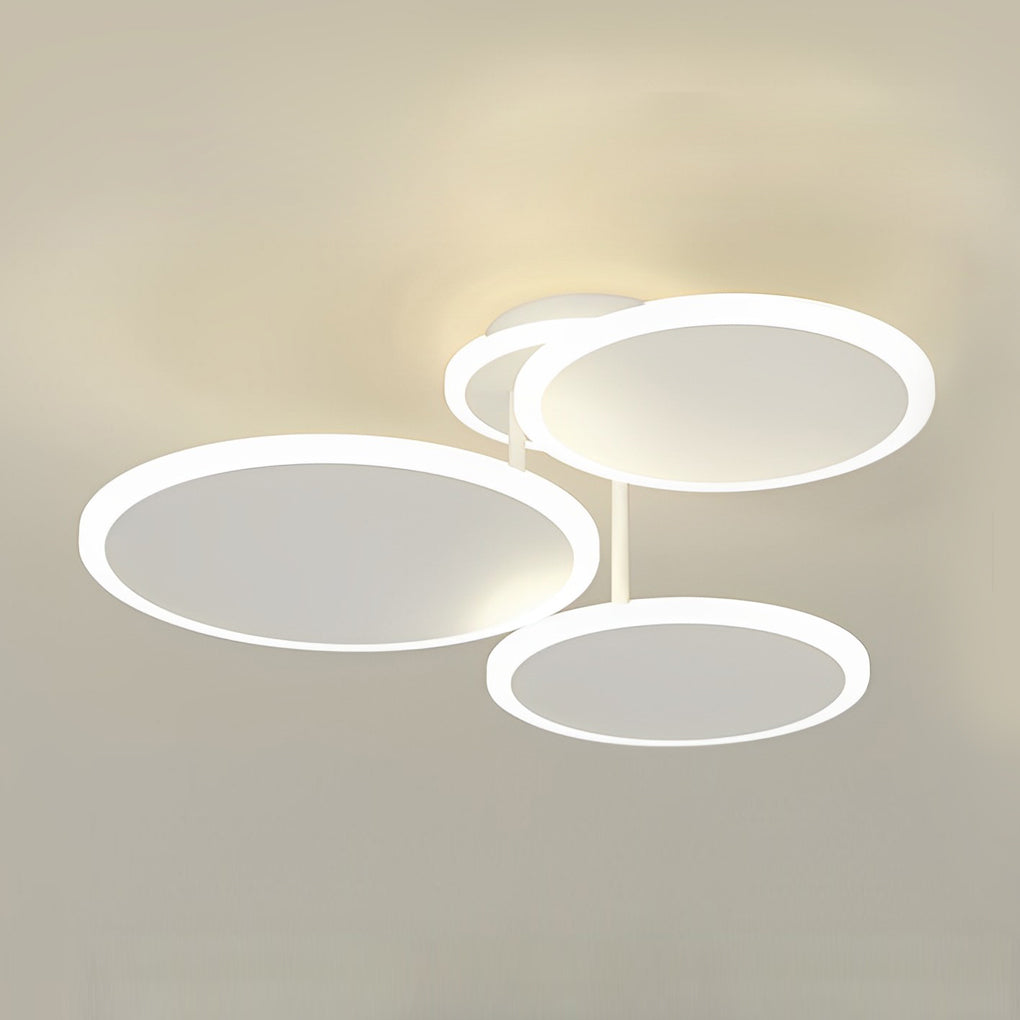 Nordic 2/3/6 Round Three Step Dimming LED Ceiling Light Fixture - Matte White Design