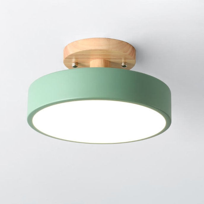 Nordic Round LED Semi-Flush Mount Ceiling Light - Modern Design, Energy-Efficient, Stylish Illumination