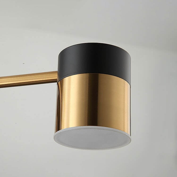 Modern Minimalist Black Gold Semi-Flush Mount Light 4-8 Lights