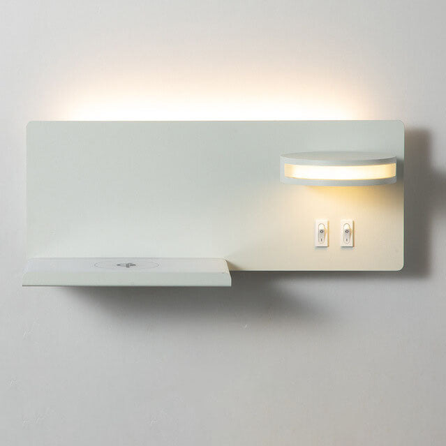 Modern USB Smart LED Wall Sconce Lamp, Flat Design, Reading Light, Energy-Efficient, Minimalist Style, Adjustable Brightness, USB Charging, Home Decor, Indoor Lighting, Contemporary Wall Fixture