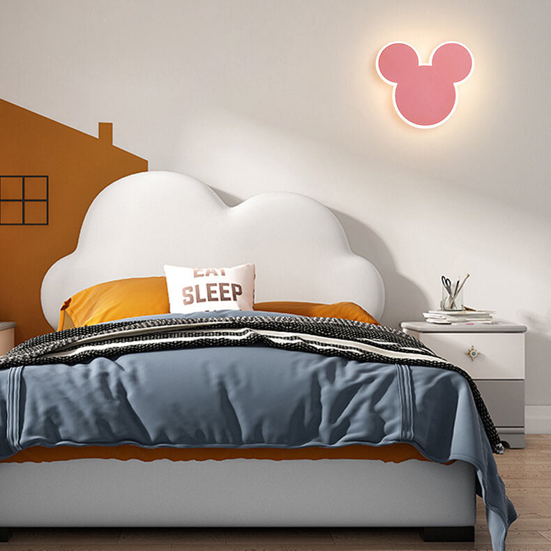 Cartoon Creative Mouse Rabbit LED Wall Sconce Lamp Cute Night Light Kids Room Decor Nursery Lighting Creative Wall Fixture Funny Animal Design Energy Efficient Light for Children's Bedroom Modern Home Décor Unique Gift Idea for Kids Fun Cartoon Character