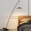 Contemporary Nordic Iron Black Tilt Fishing Rod Floor Lamp for Living Room & Bedroom
