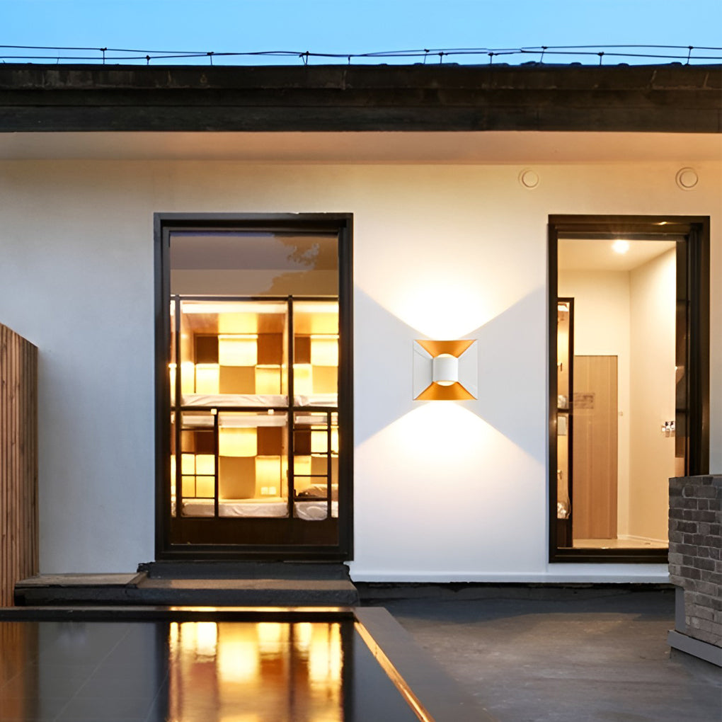 LED Waterproof Outdoor Sconces - 6W Modern Square Up Down Lights
