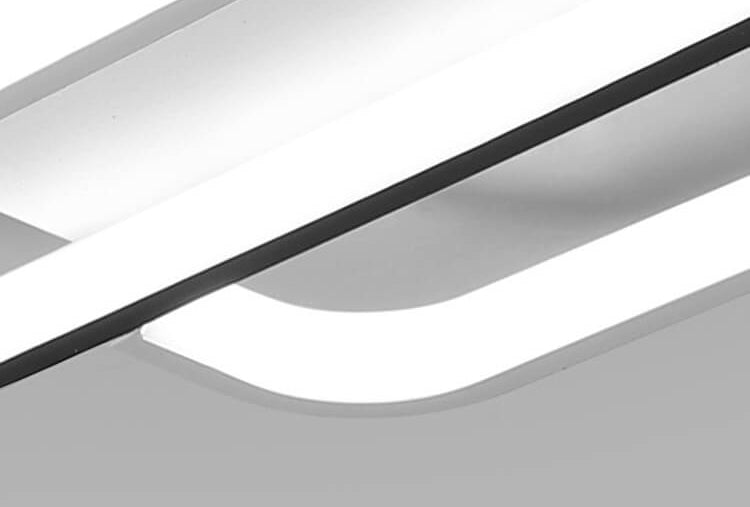 Modern Square Aluminum LED Semi-Flush Mount Ceiling Light