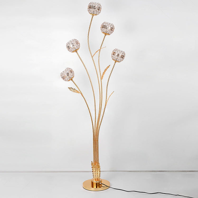 Modern Luxury Leaf Flower Globe Floor Lamp - 5-Light Iron Aluminum Design for Living Room  

Elevate your living space with this stunning modern luxury floor lamp, featuring a unique leaf flower globe design. Crafted from durable iron and aluminum, this 5