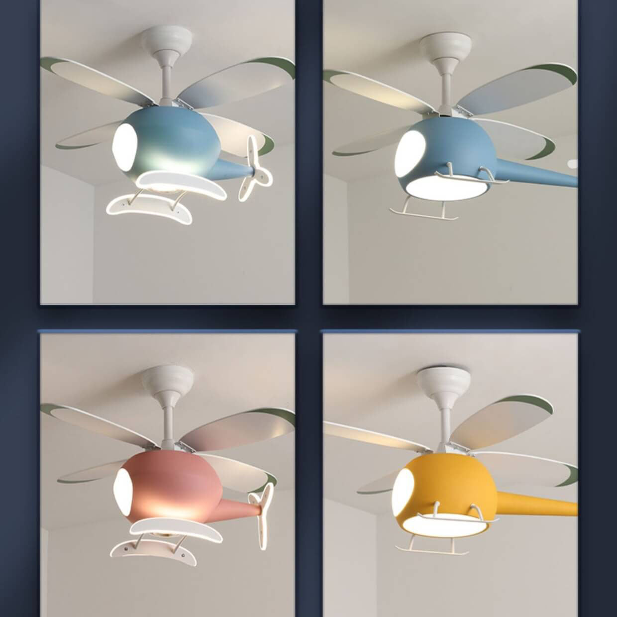 Cartoon Aircraft LED Downrod Ceiling Fan Light

Brighten your child's room with this whimsical Cartoon Aircraft LED Downrod Ceiling Fan Light. Perfect for aviation enthusiasts, this playful design adds a fun touch to any decor. Featuring energy-efficient