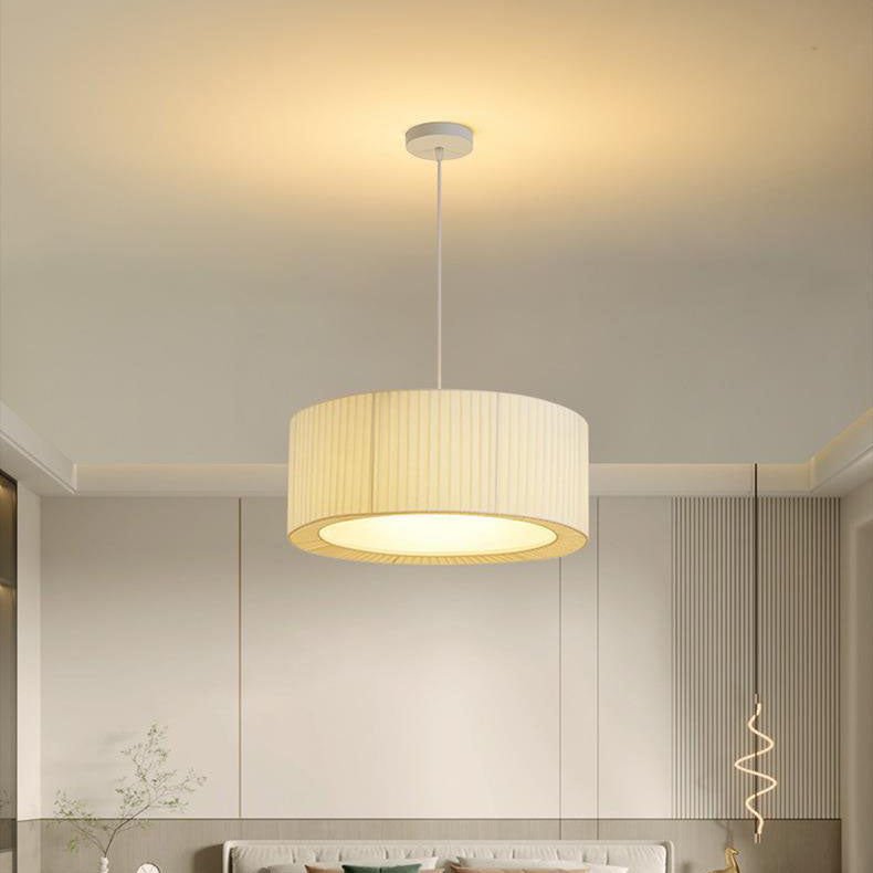 Contemporary Scandinavian Round Iron Acrylic 4/5 Light Pendant for Living Room
