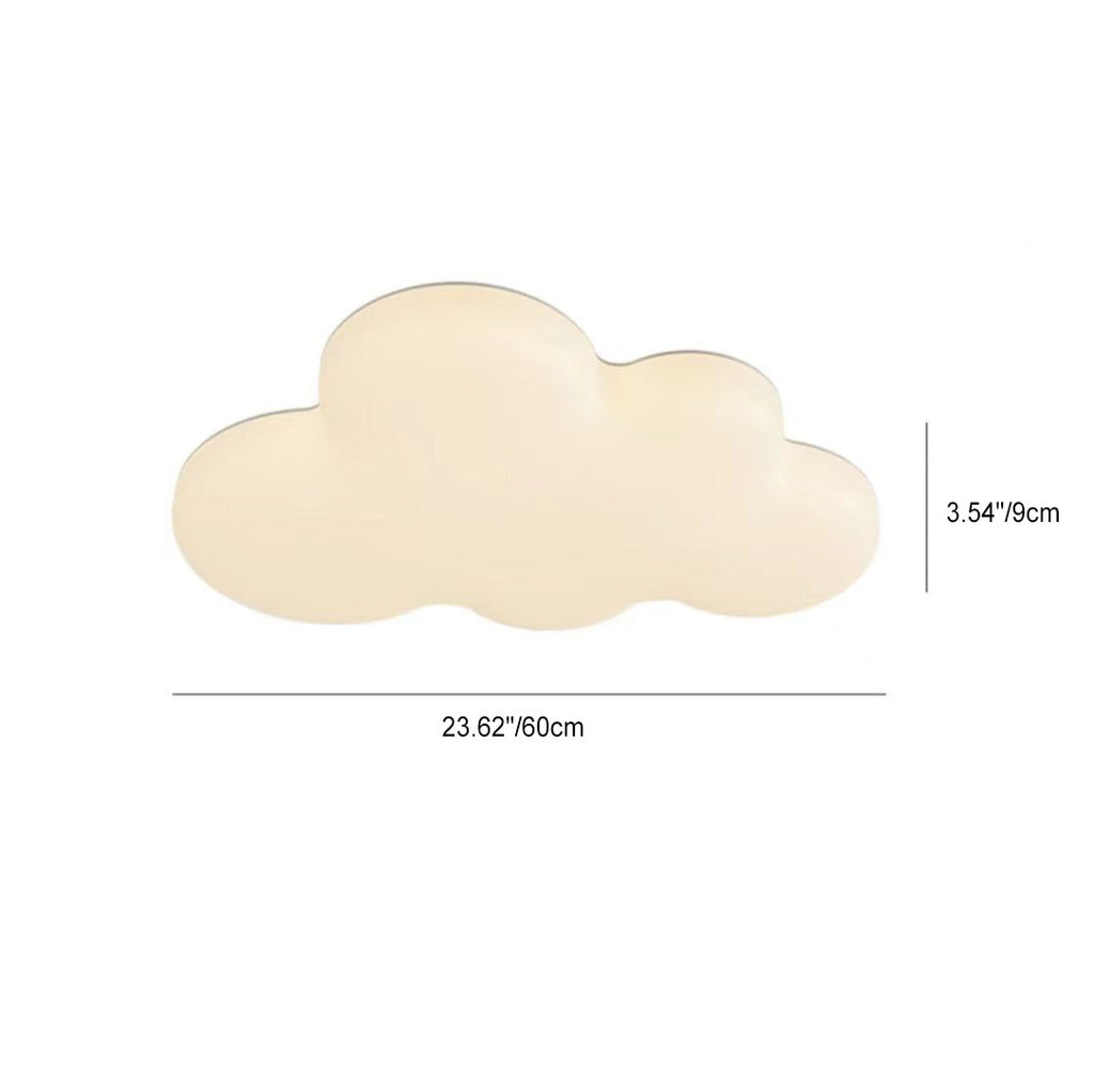 Contemporary Kids Cloud PE LED Flush Mount Ceiling Light for Bedroom, Nursery Lighting, Modern Childrens Room Fixtures, Soft Glow Ceiling Lamp, Adjustable Brightness, Fun Decorative Light, Energy Efficient Kids Room Lighting