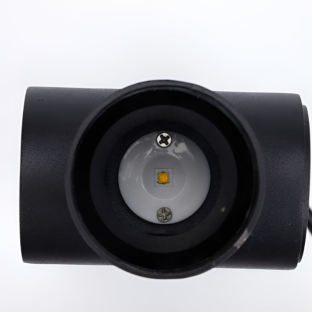 Waterproof LED Outdoor Wall Sconce - Black Modern Up and Down Lights