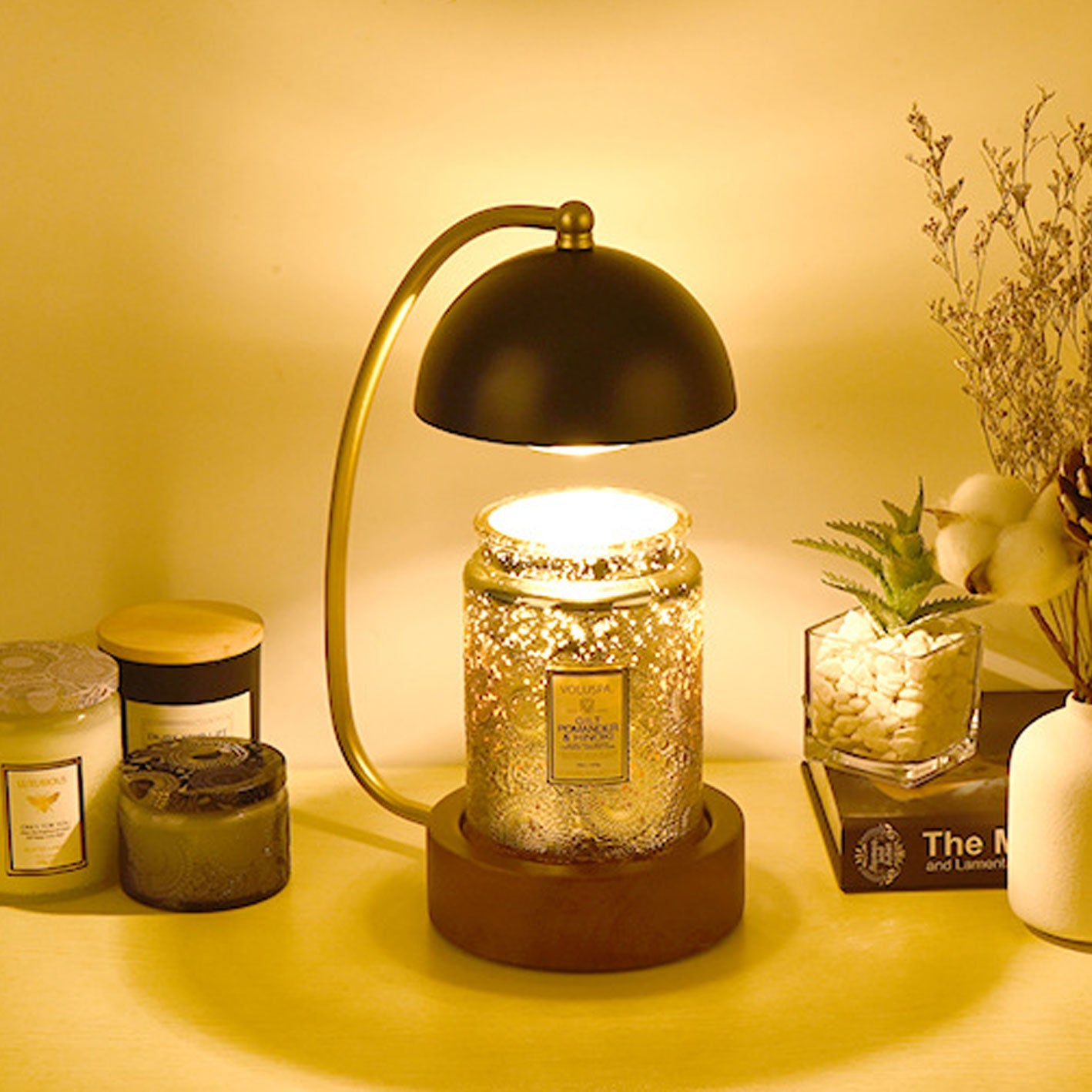 Japanese Creative Timing Dimming 1-Light Melting Wax Table Lamp for Home Decor, Ambient Lighting, Modern Design, Unique Night Light, Battery Operated, Soft Glow for Bedroom, Living Room, Office, Stylish Candle Alternative