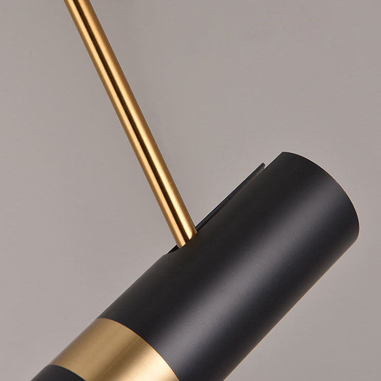 Contemporary Nordic Metal Long Barrel Pendant Light for Bedroom