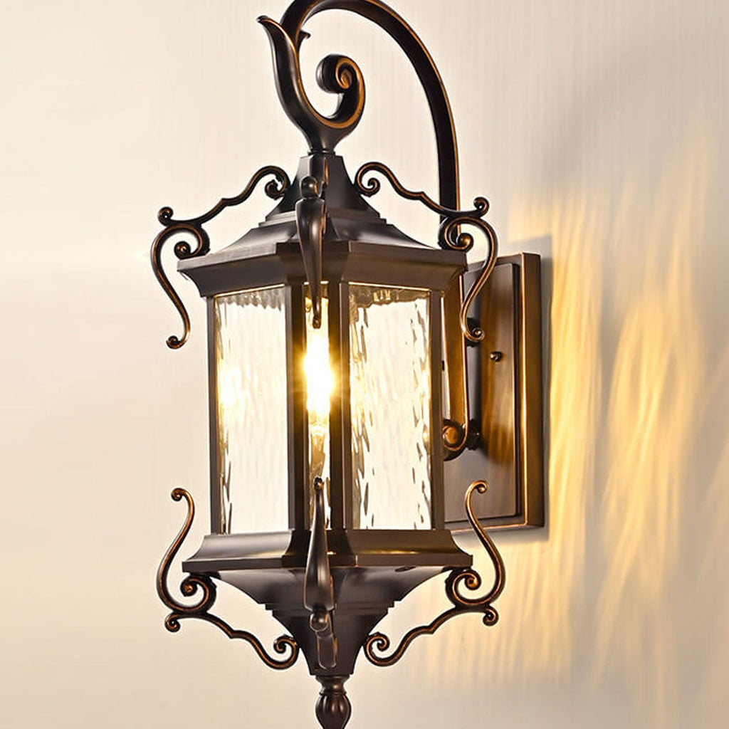 European Palace Outdoor Waterproof Wall Sconce Lamp - 1-Light Decorative Fixture for Gardens and Patios