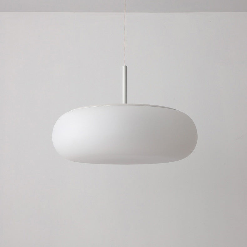 Modern Minimalist Oval Iron LED Pendant Light for Living Room