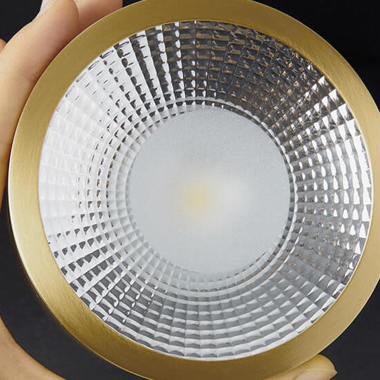 Modern Luxury Round Copper Ultra-thin LED Flush Mount Light for Hallway