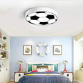 Cartoon Creative Round Football LED Kids Flush Mount Ceiling Light, Sports Room Decor, Children's Bedroom Lighting, Playroom Fixture, Modern Kids Ceiling Lamp, Fun Football Theme Light, Energy Efficient LED Illumination, Cute Kids Room Accessory