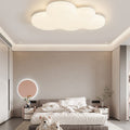 Modern White Cloudy Iron Acrylic LED Flush Mount Ceiling Light