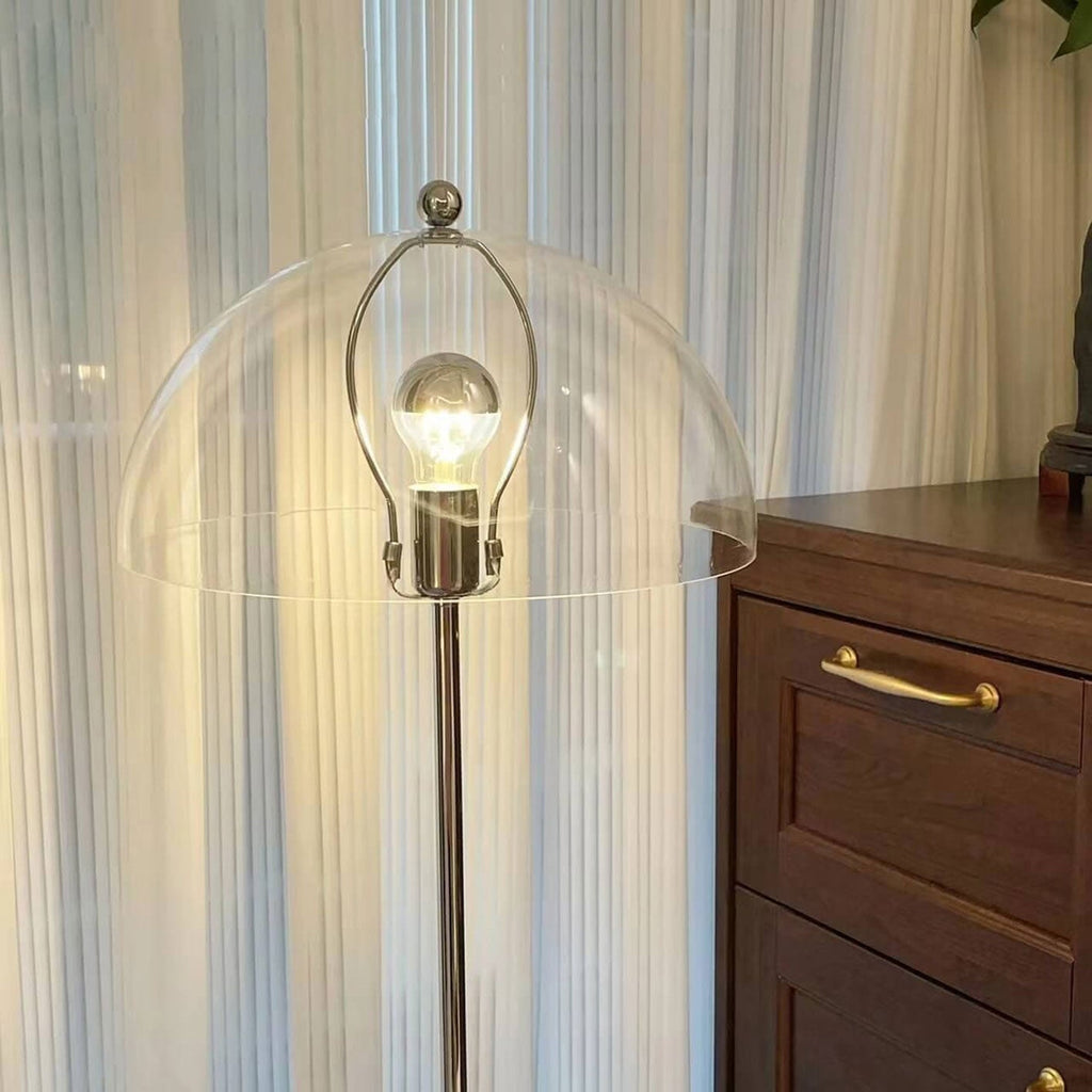 Creative Retro Mushroom Design Floor Lamp - 1-Light Acrylic Standing Lamp