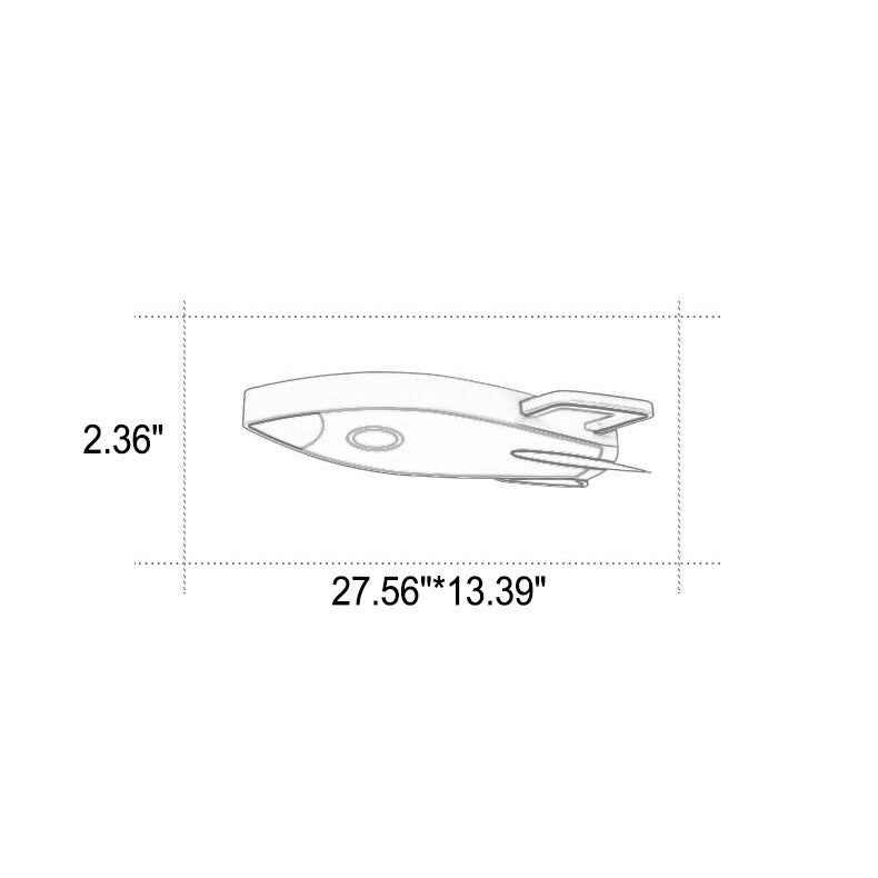 Cartoon Rocket-Shaped Aluminum LED Flush Mount Ceiling Light for Kids Room, Space-Themed Nursery Lighting, Fun Children's Bedroom Fixture, Creative Decorative Ceiling Lamp, Cute Rocket Design, Energy-Efficient LED Light, Bedroom and Playroom Decor