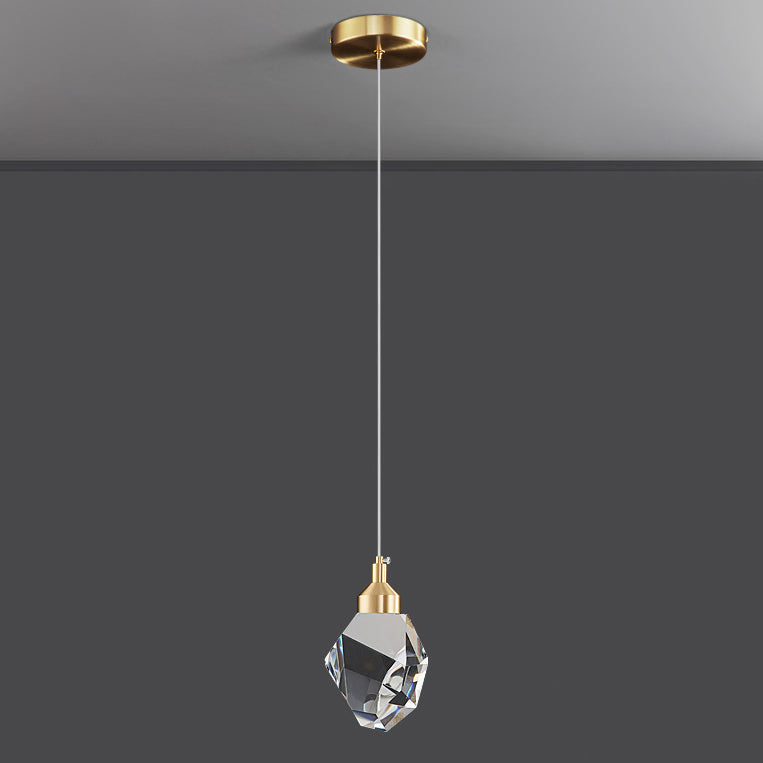 Modern Luxury Crystal Iron LED Pendant Light for Living Room