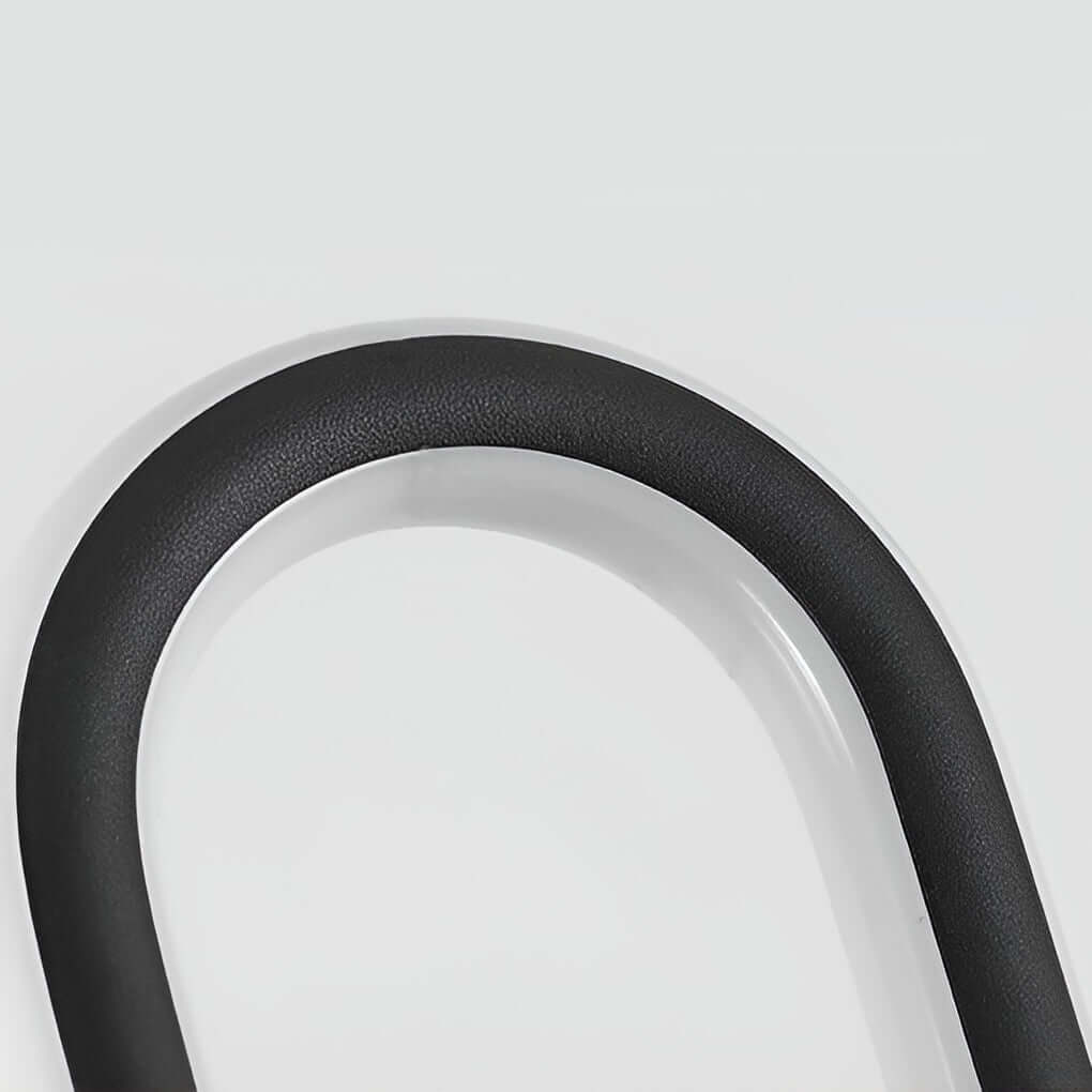 Sleek Black Oval LED Solar Ring Lights - Modern Outdoor Minimalist Design