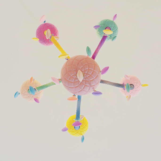 Modern Princess Macaroon Crystal Chandelier - 5/6/8/10/12/15 Light Options, Elegant Candelabra Design, Kids Room Decor, Stunning Glass Accents