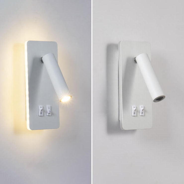 Contemporary Nordic Iron Square Spotlight LED Wall Sconce for Living Room & Bedroom