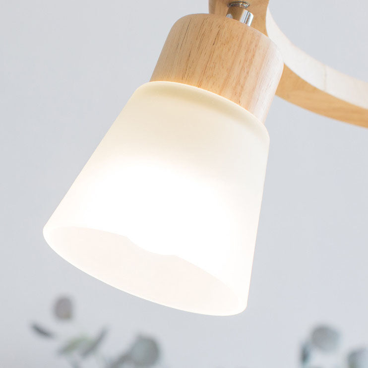 Nordic Minimalist Solid Wood 3/5-Light Bird Chandelier