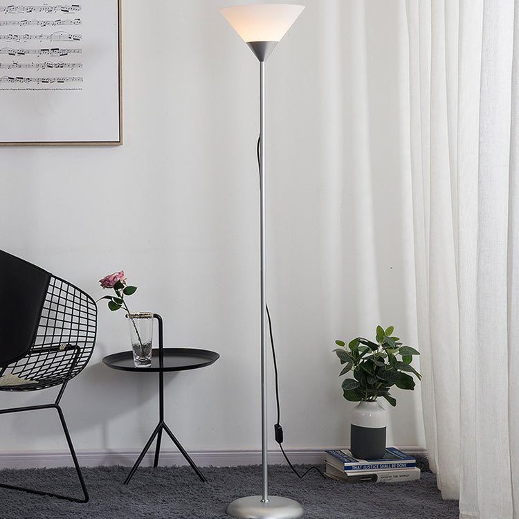 Minimalist Cone Shade Floor Lamp - 1-Light Modern Design, Stylish Lighting for Living Room, Bedroom, and Office
