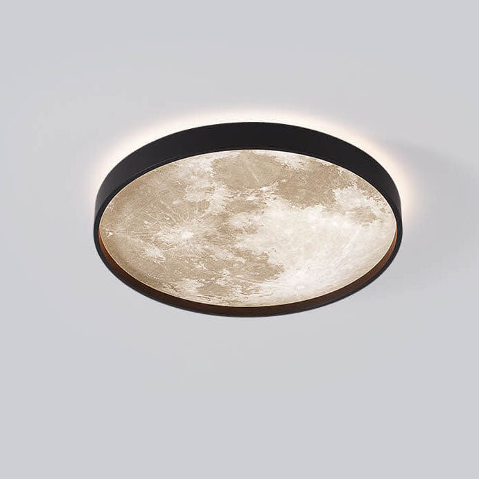 Modern Minimalist Moon LED Flush Mount Ceiling Light for Living Room