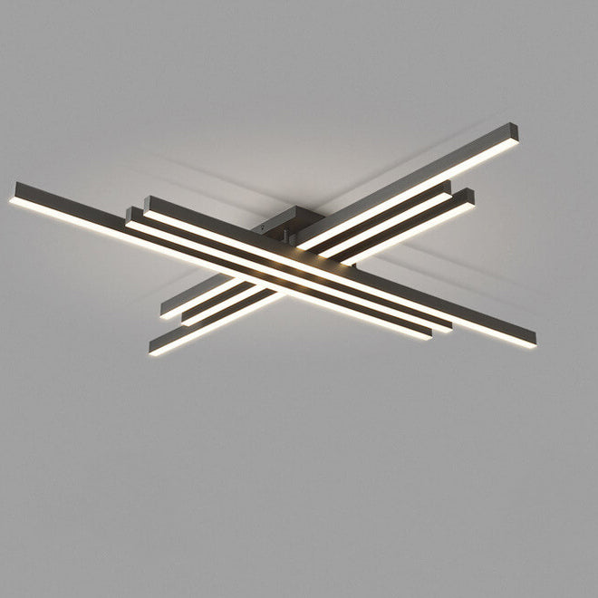Industrial Aluminum Geometric LED Flush Mount Light