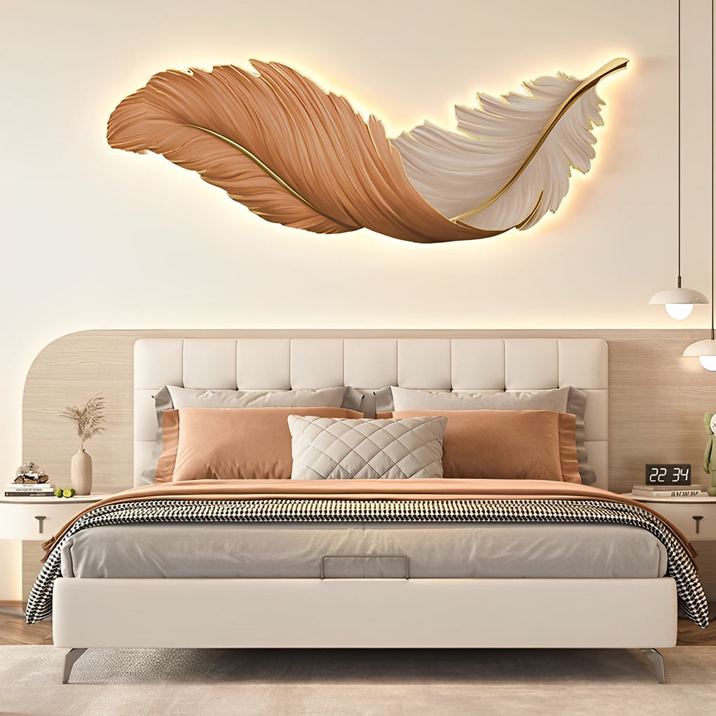 Feather Wall Lamp Modern Luxury LED Art Deco Design