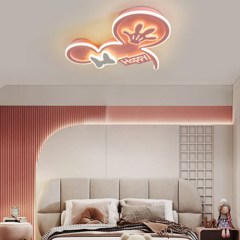 Minnie Mouse LED Flush Mount Ceiling Light for Kids' Rooms, Cartoon Ceiling Lighting, Disney Nursery Decor, Adjustable Brightness, Child-Friendly Design, Fun Bedroom Lighting, Cute Flush Mount Fixture for Girls, Kids' Ceiling Light Fixture, Playful Minnie