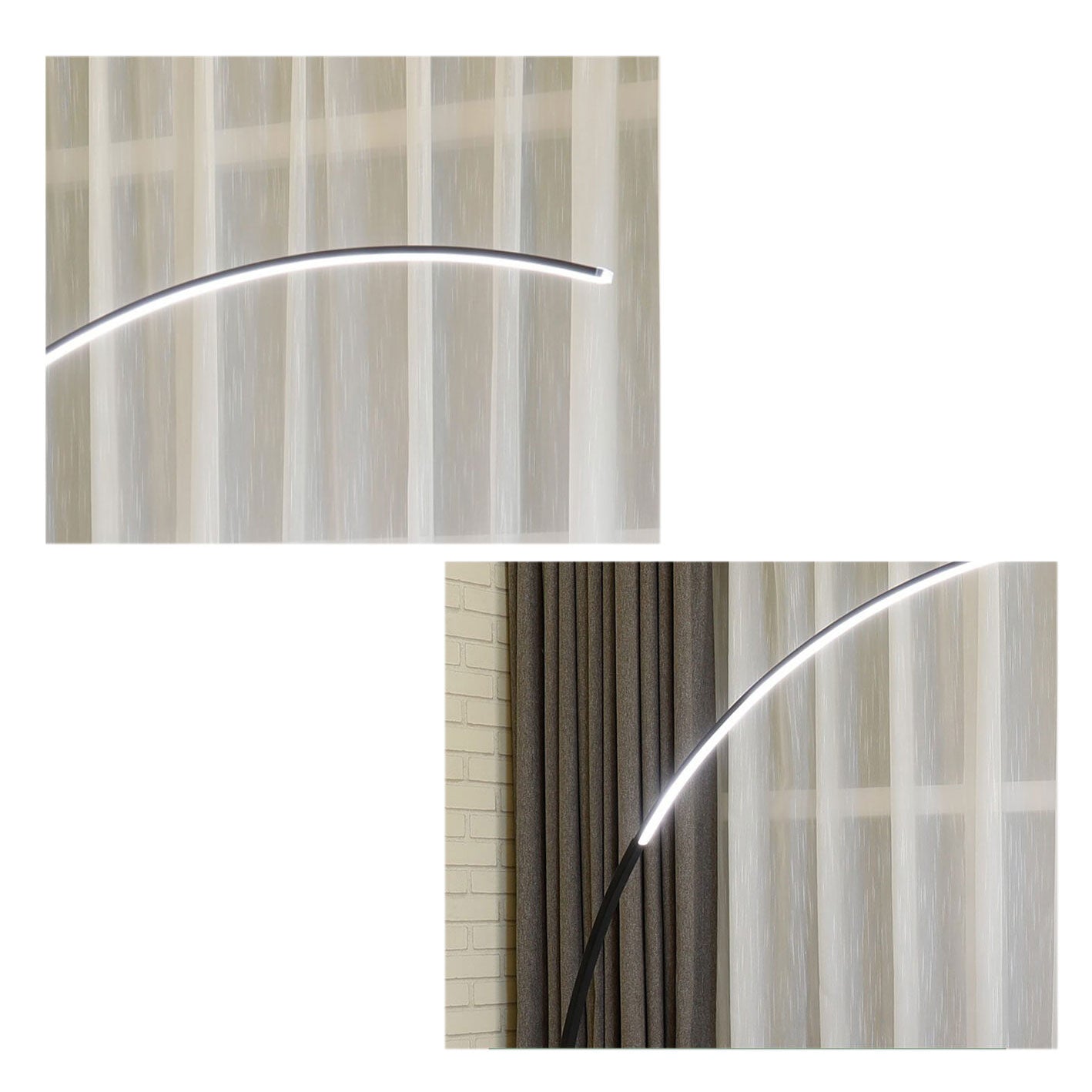 Minimalist Curved Line LED Aluminum Floor Lamp