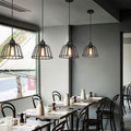 Black Small Iron Cage LED Chandelier - 1/3 Lights Industrial Retro Style