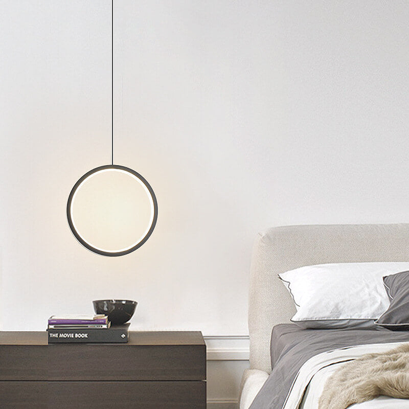 Minimalist Circle LED Metal Pendant Light - Modern Ceiling Fixture