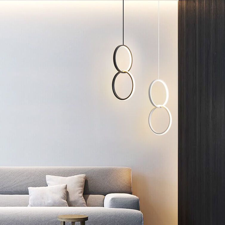 Minimalist Circle LED Metal Pendant Light - Modern Ceiling Fixture