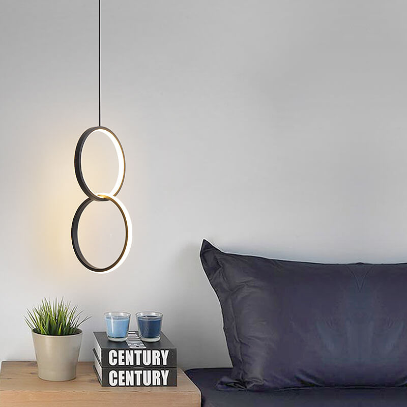 Minimalist Circle LED Metal Pendant Light - Modern Ceiling Fixture