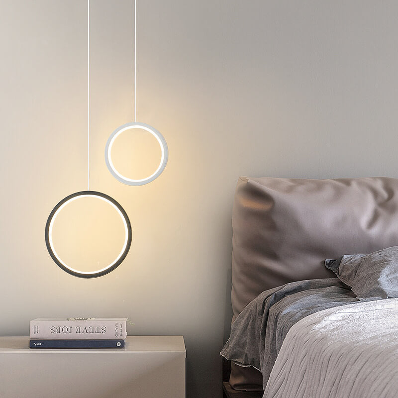 Minimalist Circle LED Metal Pendant Light - Modern Ceiling Fixture