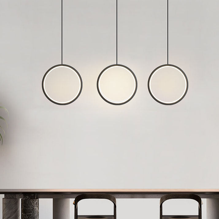 Minimalist Circle LED Metal Pendant Light - Modern Ceiling Fixture