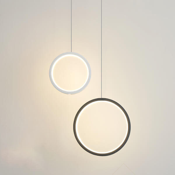 Minimalist Circle LED Metal Pendant Light - Modern Ceiling Fixture