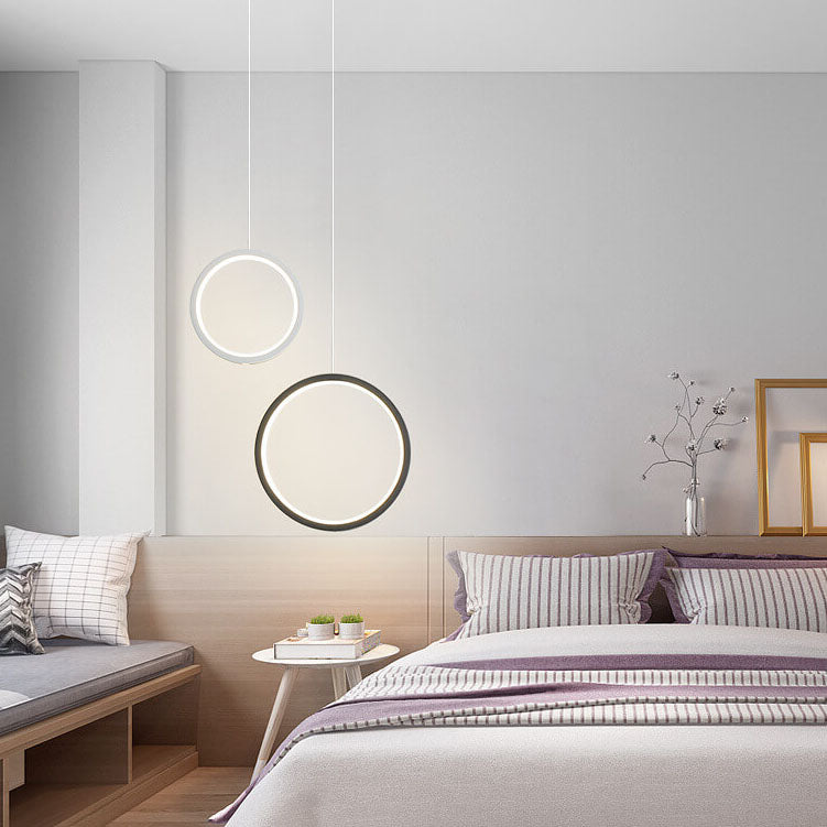 Minimalist Circle LED Metal Pendant Light - Modern Ceiling Fixture