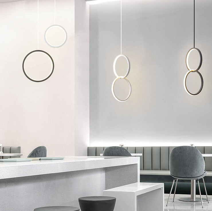 Minimalist Circle LED Metal Pendant Light - Modern Ceiling Fixture