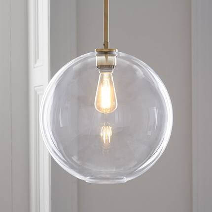 Nordic Gradient Glass Pendant Light - 1-Light Globe Chandelier
