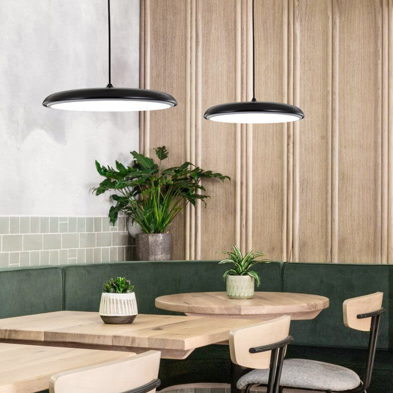 Nordic Macaron Flying Saucer Metal LED Pendant Light - Modern Ceiling Fixture, Stylish Home Decor, Energy-Efficient Lighting, Contemporary Design, Elegant LED Lamp