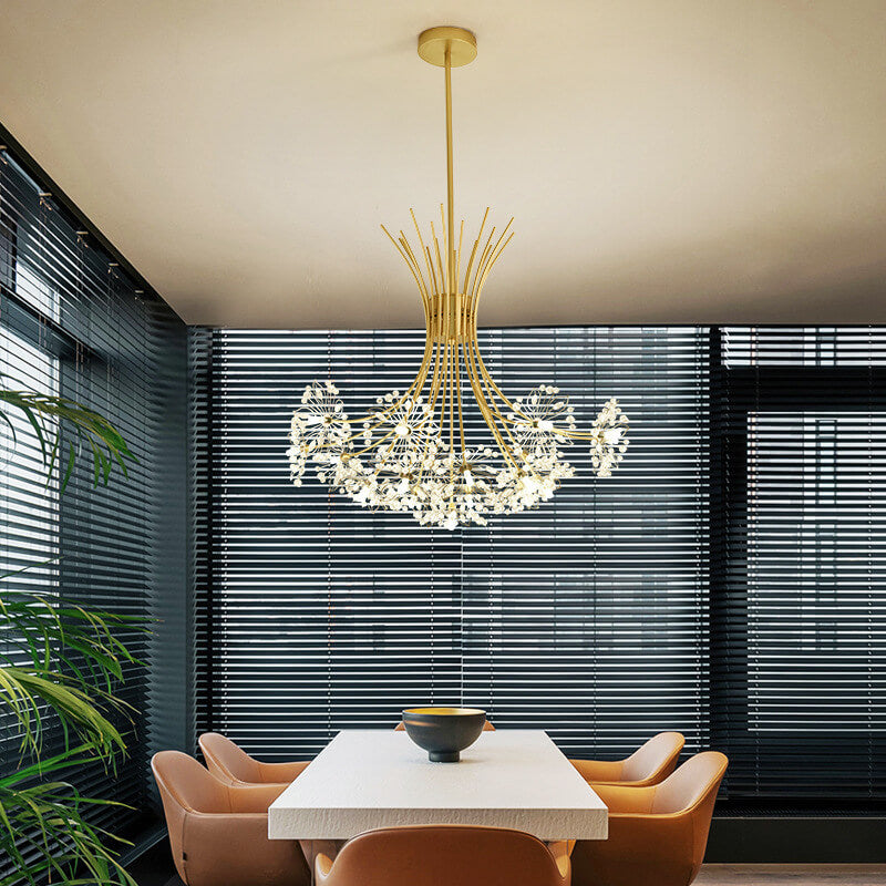 Crystal Dandelion Chandelier 13-19 Light for Elegant Lighting Display