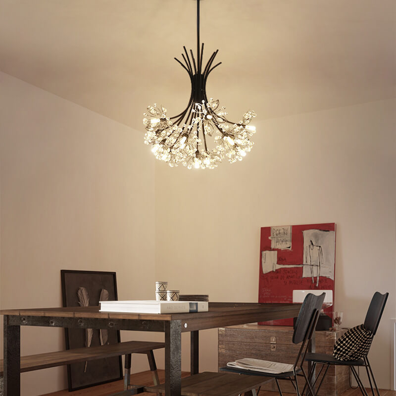 Crystal Dandelion Chandelier 13-19 Light Modern Elegance