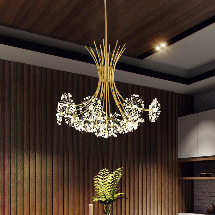 Crystal Dandelion Chandelier 13-19 Light Modern Elegance
