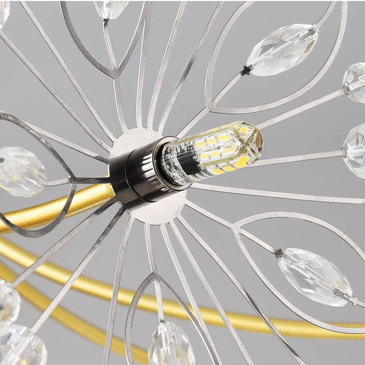 Crystal Dandelion Chandelier 13-19 Light for Elegant Lighting Display