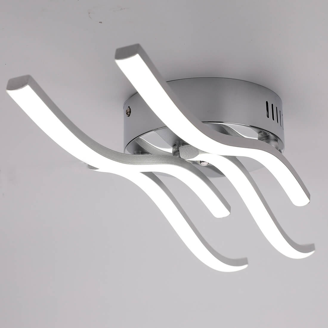 Simple Line Wave LED Ceiling Light - Semi-Flush Mount Light Fixture for Modern Home Decor
