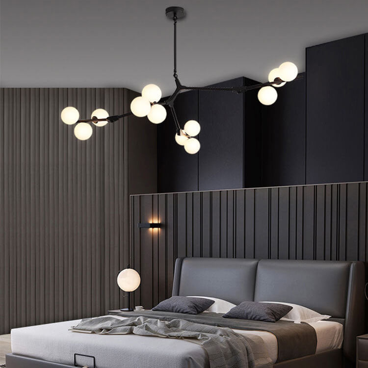 Modern Creative Magic Bean Branch Chandelier - 12/18/24 Light Glass Fixture, Elegant Design, Statement Lighting, Home Decor, Hanging Lamp, Unique Ceiling Fixture, Contemporary Style, Dining Room, Living Room, Bedroom Lighting